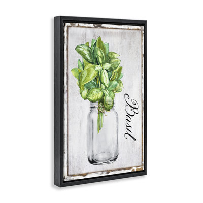  Toile flottante encadrée Rustic Garden Basil par Creatif Belle
