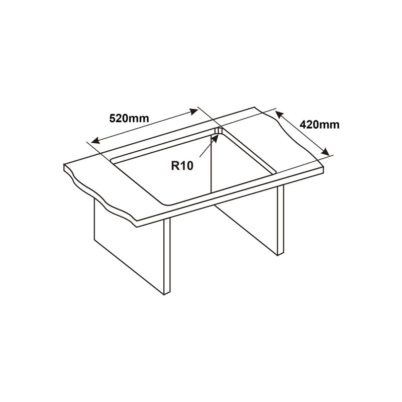 Rangely Belfry Kitchen 45 mm W Single Bowl Stainless Steel Kitchen Sink
