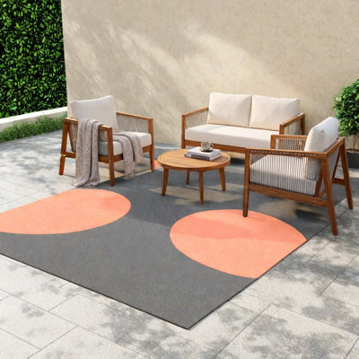 Ensemble de canapés de patio moderne, détail de corde en bois d'acacia, maison d'extérieur compacte