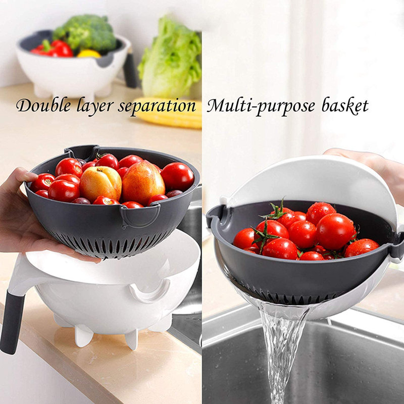LIGHTSMAX Stainless Steel Salad Spinner