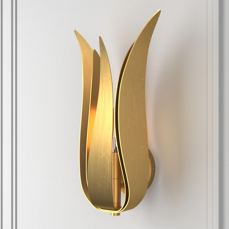 Monterey 1 - Light Dimmable Candle Wall Light, Antique Gold