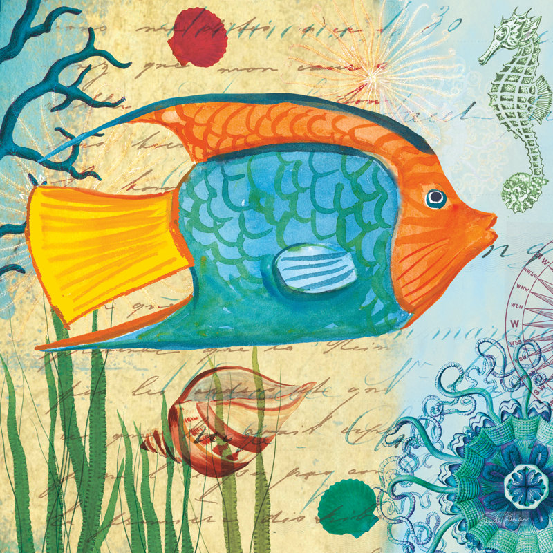 «Tropical Underwater I» par Farida Zaman, reproduction d'art sur toile tendue, H 30 po x l 30 po