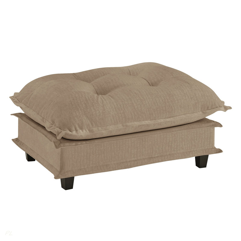 Modern Ottoman Chenille, Light Coffee