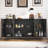 67" 4-Door Sideboard Cabinet Buffet With Adjustable Shelves