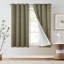 Fabdivine Pure Linen Eyelet Curtains 54x120 Inch Stylish Window Drapes for Home-Vishvjaal-938940120