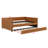 Full XL Size Upholstered Daybed With Trundle And LED-1286392872
