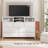 7 Drawers Dresser For Bedroom With Metal Mesh Door, Wide Dresser Tv Stand With Power Outlets-1520924463