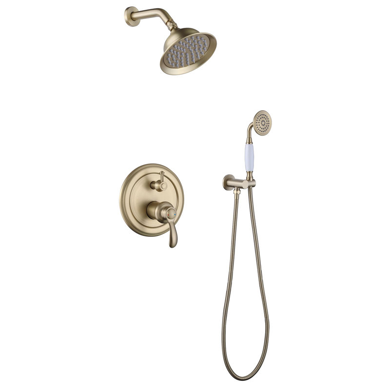 All-In-One Kit with Rough in-Valve, Brushed Gold