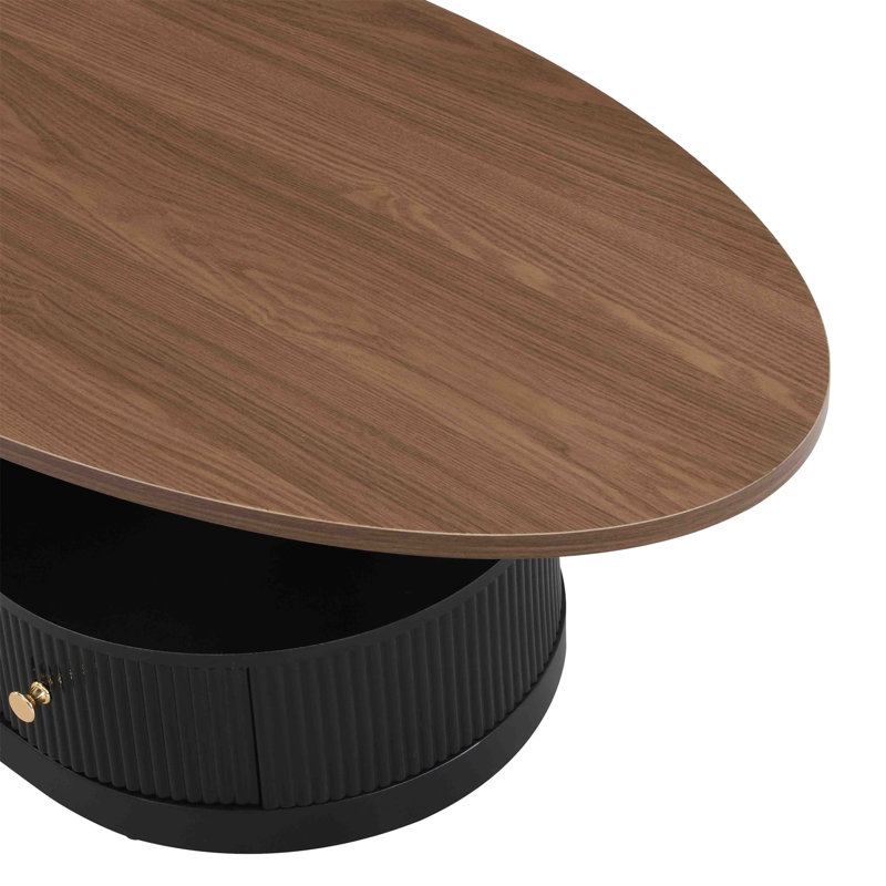 Ensemble de 2 tables basses gigognes Luxury, Noir