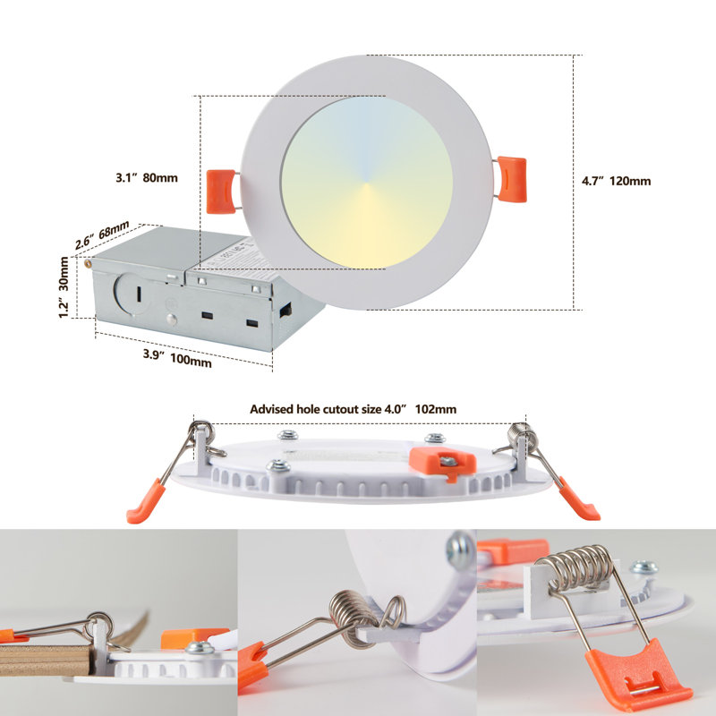 4" LED Recessed Ceiling Light (12-Pack )