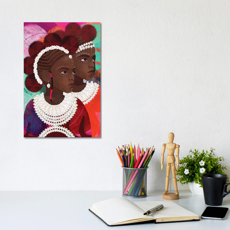 Gemini 1 Piece Painting on Canvas, 30.48cm H x 20.32cm W x 1.91cm D, Wrapped Canvas