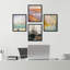 Nautique, voilier, océan, mer, paysages naturels, impression encadrée sur papier, 4 pièces-97770378-97770377