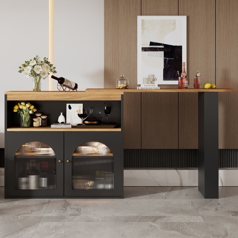Runda Kitchen Island, Black