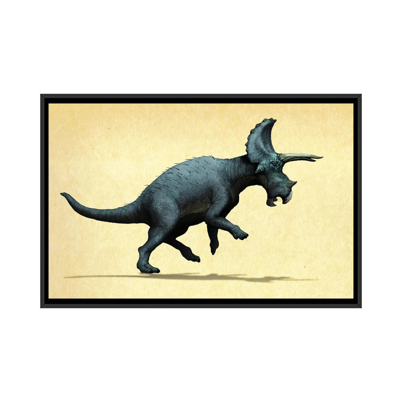 Lateral View Of A Triceratops by Paulo Leite Da Silva - Print on Canvas