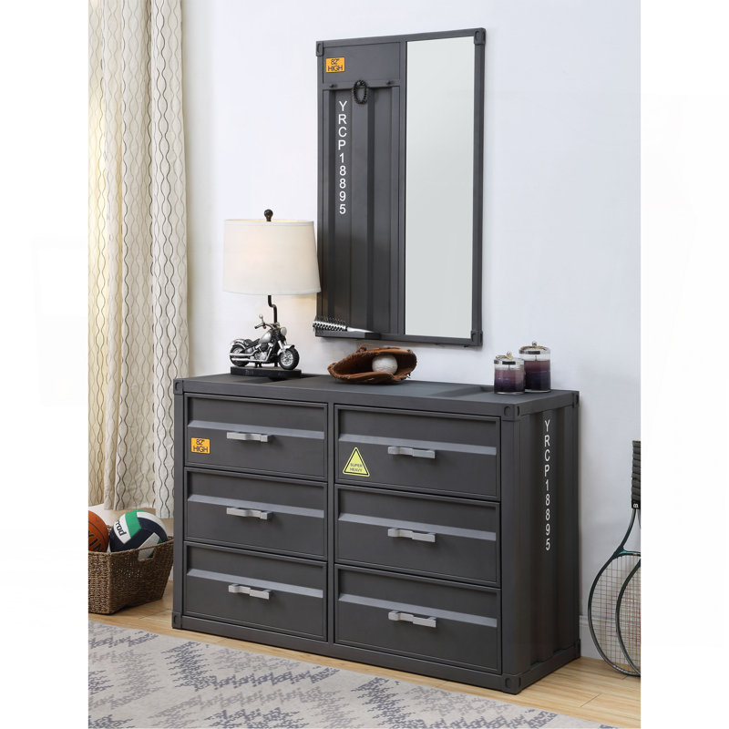 Cargo Gunmetal Finish Dresser