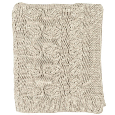 Chunky Braid Knitted Throw Blanket