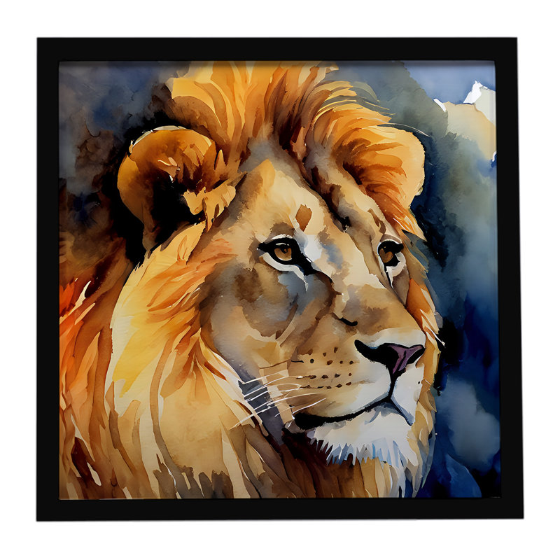 Lion Framed Metal Print