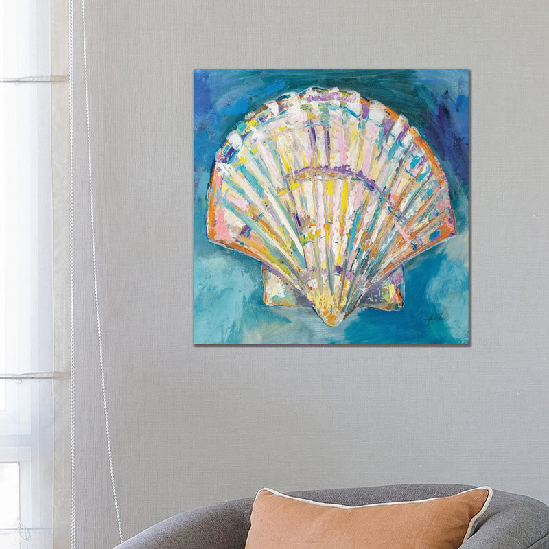 Scallop Shell Crop by Jeanette Vertentes - Wrapped Canvas Gallery-Wrapped Canvas Giclée, 66.04 cm H x 66.04 cm W
