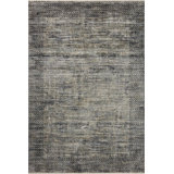Machine Woven Polyester Area Rug in Gray