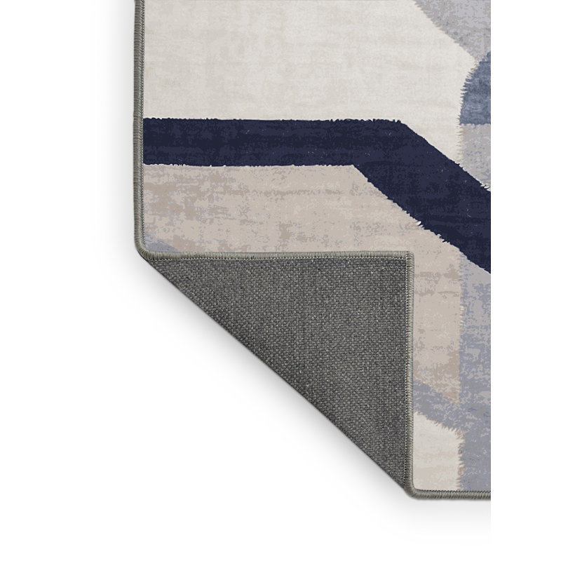 Tapis gris soyeux et moelleux, Rectangulaire 3 pi x 5 pi