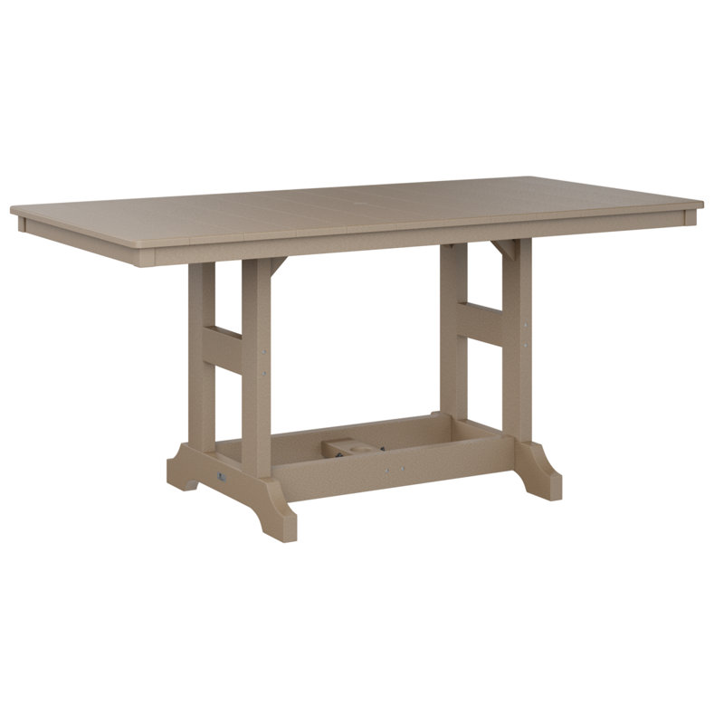 Garden Classic Outdoor 66″ Rectangular Table, 30.87" H x 66" W x 33" D, Weatherwood