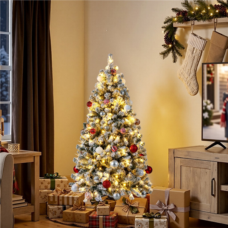 Annaliesa Lighted Artificial Fir Christmas Tree, 5' H