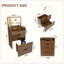Bureau de coiffeuse 3-en-1 avec miroir éclairé, tabouret de rangement et coiffeuse compacte pour la chambre à coucher, la salle de bain ou le vestiaire