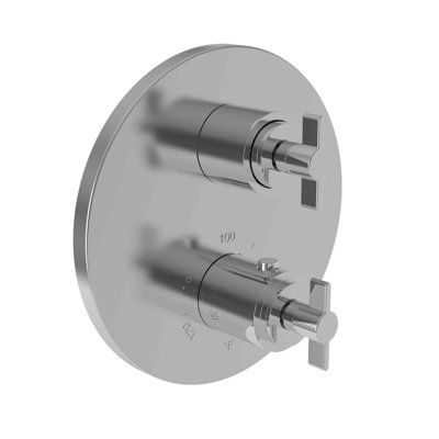 Tolmin 1/2" Round Thermostatic Trim Plate With Handle