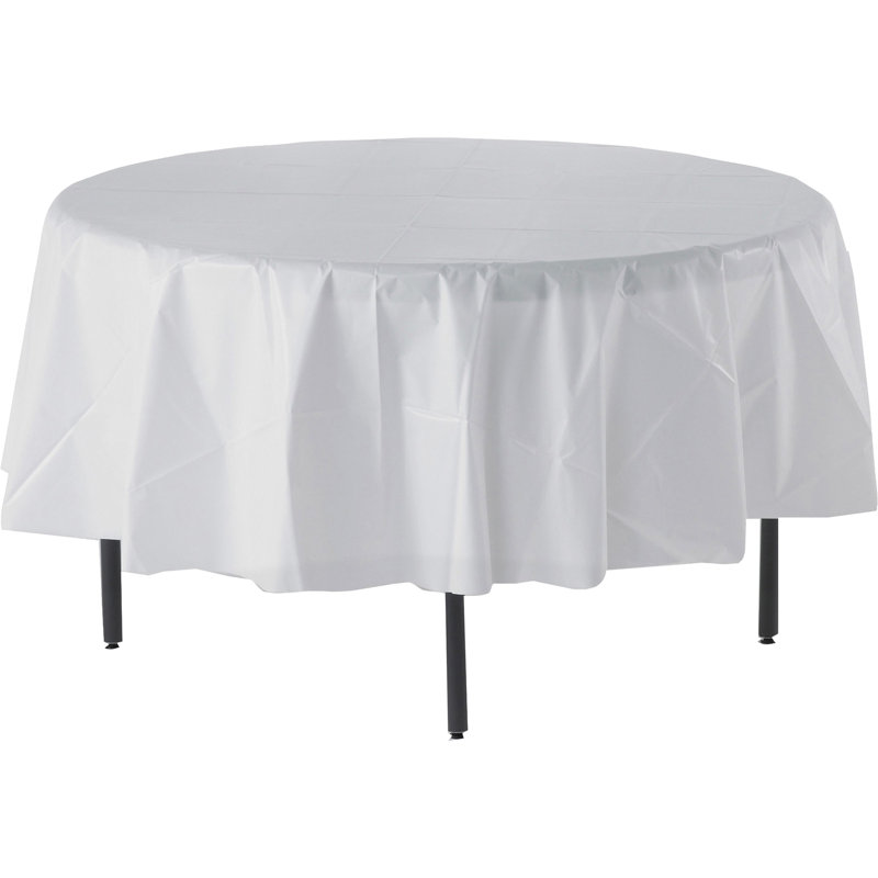 Housse de table ronde en plastique