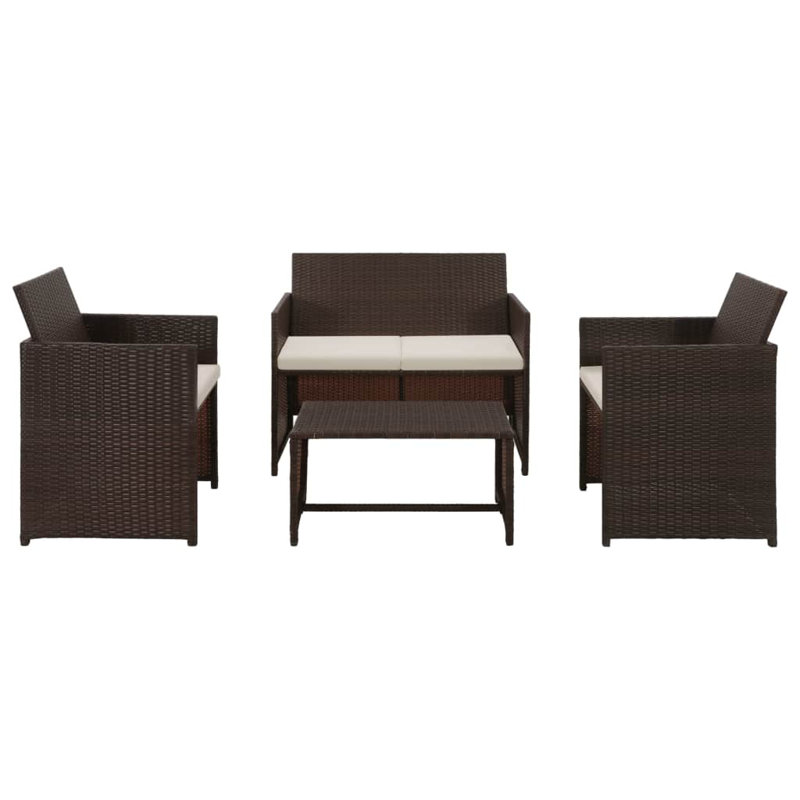 Athlone 4 Piece Deep seating with Cushions, Brown