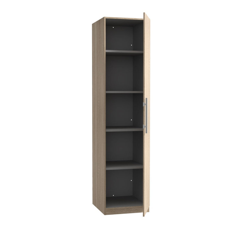 Charlsea 52cm Single Door Shelved Wardrobe - Sonoma Oak, Right