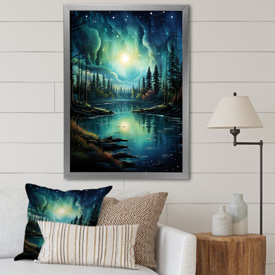 Northern Lights Aurora Reflection 2 - Northern Lights Wall Art