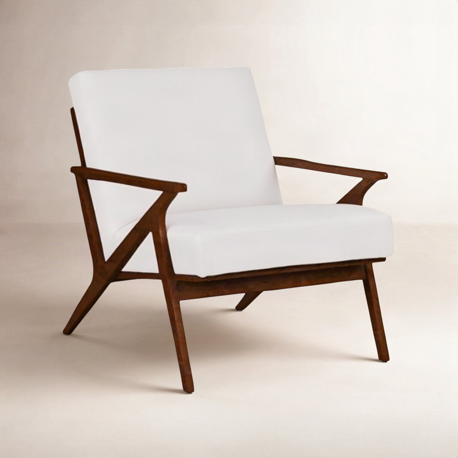 Mansford Upholstered Accent Chair, Ida White, Shadow