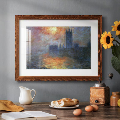 " The Houses Of Parliament, Sunset " by Claude Monet Painting Print