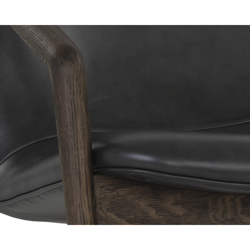 Lounge Chair, Black Genuine Leather