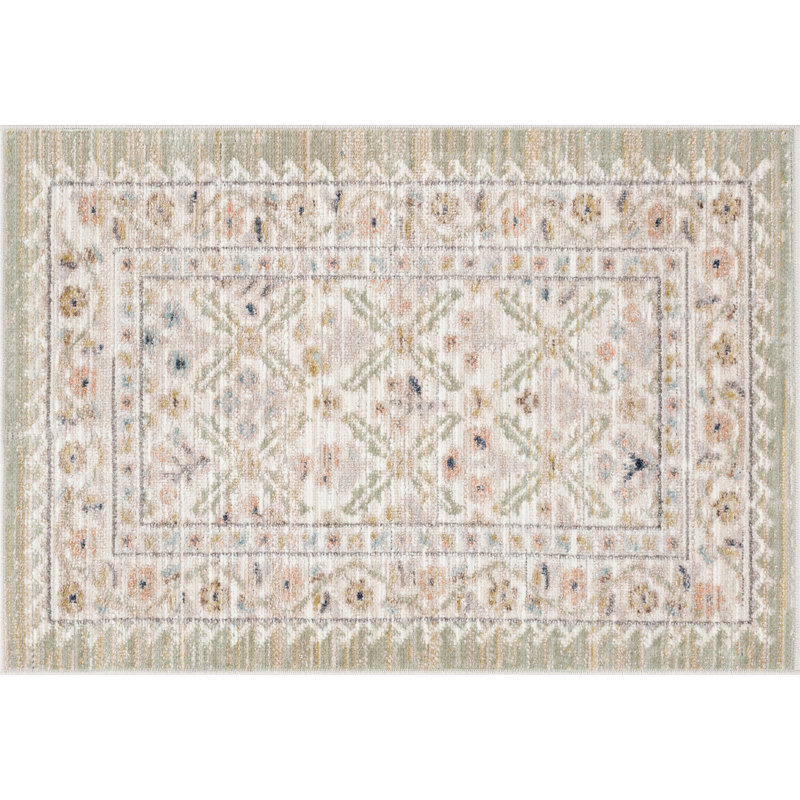 Tapis oriental brun en polyester Ellen, Rectangulaire 2 pi x 3 pi