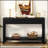 Ash Veneer Modern Style Console Table, Striped Design, Suitable for Entryway, Corridor, Foyer, Living Room, Study-828225374
