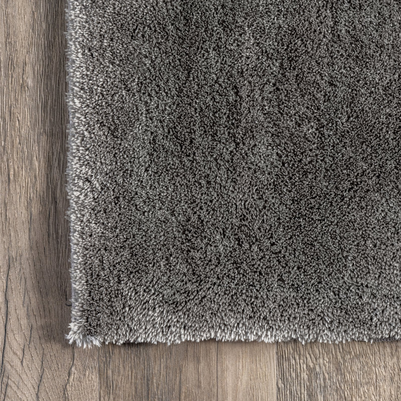 Loni Solid Machine Washable Runner Shag Rug for Living Room Bedroom Dining Room Nursery Entryway Hallway, Rectangle 4' x 6'