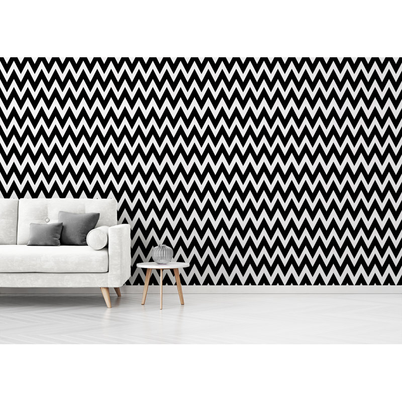 Panneau de papier peint adhésif Caliopa Zig Zag, L 4 po x l 24 po