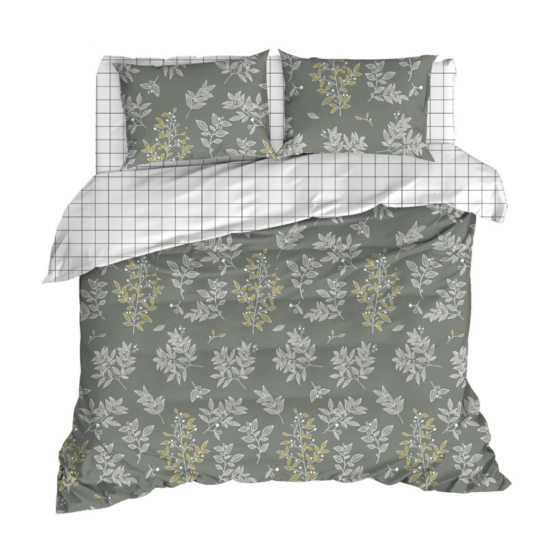 100% Cotton Ranforce Double Quilt Cover Set, Lilac | 79 x 79 inches Duvet Cover & 31.5 x 31.5 inches Pillowcases (2 Pieces) | Machine Washable, 145 Thread Count, Button Closure | Soft & Durable Bedding for a Cozy Bedroom