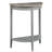 Grey Oak and Grey Half Moon Console Table with Bottom Shelf