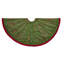 Handmade Christmas Tree Skirt in Green Silk - Hand Beaded Starburst - 60"