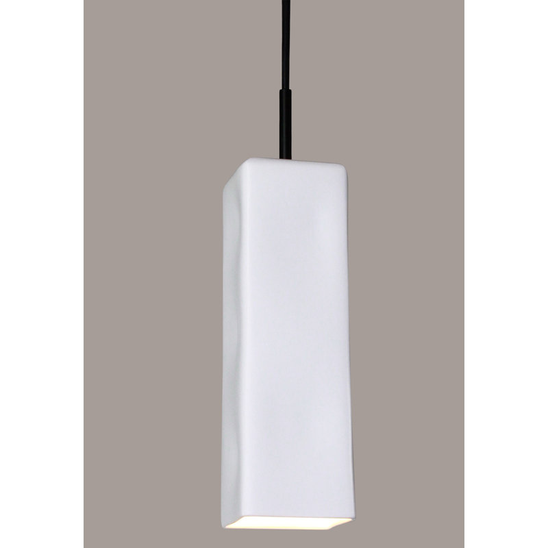 Shirk 1 - Light Black LED Single Pendant, Satin White