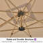 Parasol en porte-à-faux 9 x 12 pi MEB Arlmont & Co. Palace-672807544