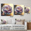 «Mauve», fleur simple, art mural acrylique moderne-1591081628