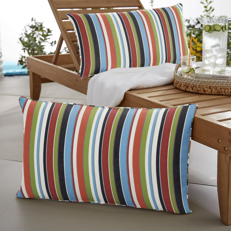 Housse et insert de coussin lombaire extérieur Sunbrella Carousel Confetti