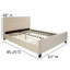 Lit plateforme tapissier capitonné à profil bas Konen-29332055-29332051