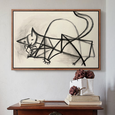 Étude de chat (Étude de chat), 1946 - Pablo Picasso, toile tendue avec châssis