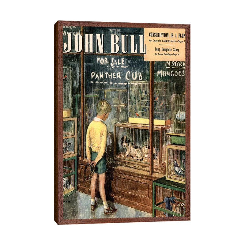 1948 John Bull Magazine Cover 1 Piece Wall Art on Canvas, 66.04 cm H x 45.72 cm W, Classic Wood Framed