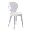 Chaise d'appoint blanche et transparente en similicuir